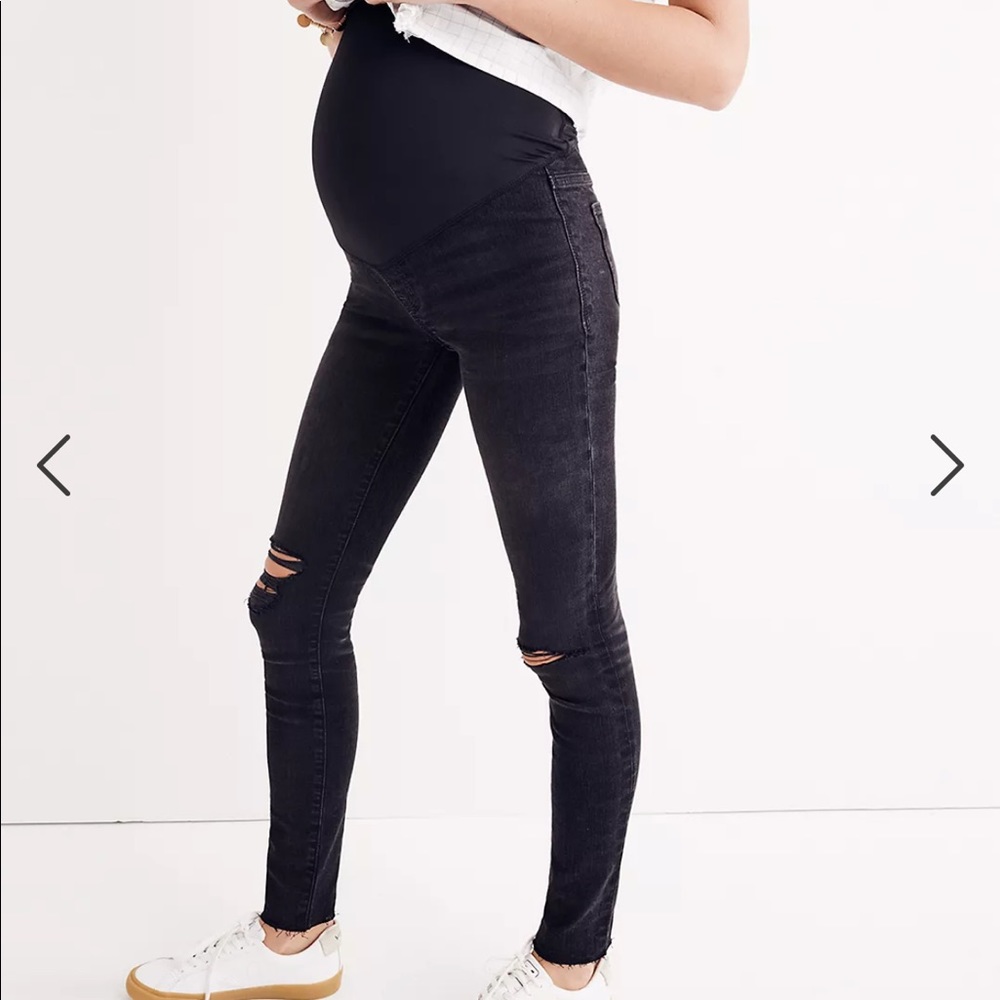 Madewell black maternity skinny jeans (over the belly) sz 28
